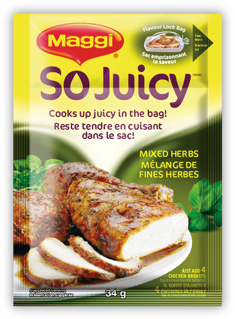 Maggi So Juicy Mixed Herbs Packet PNG
