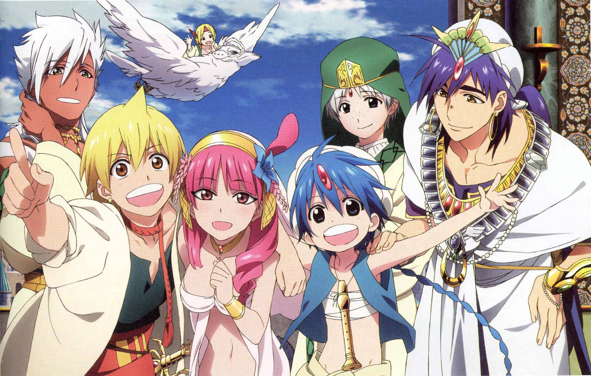 Magi The Labyrinth Of Magic Group Picture Wallpaper
