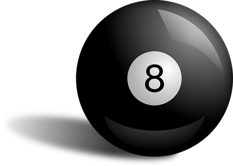Magic Eight Ball Black Background PNG