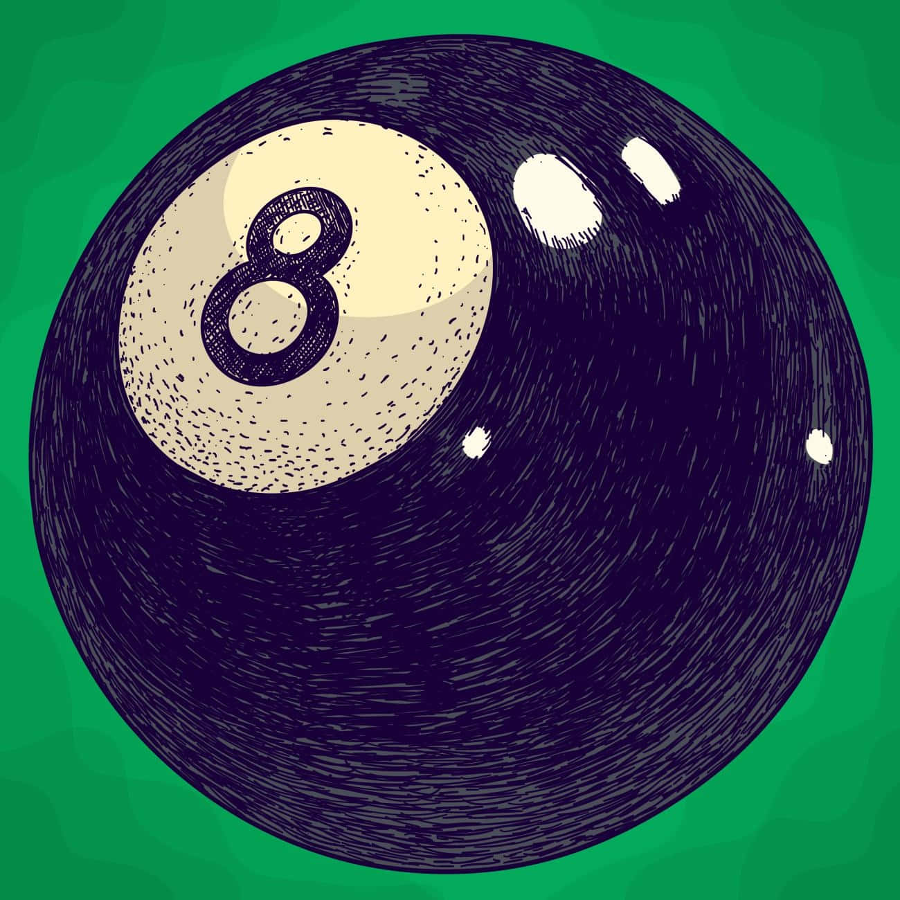 Magic Eight Ball Illustration Wallpaper
