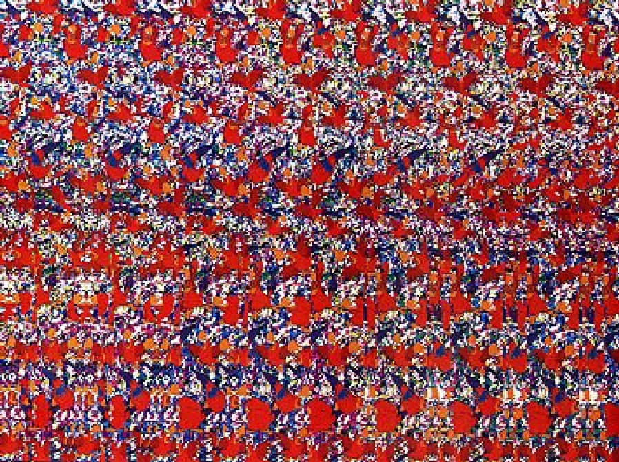 Get Lost in the Captivating Swirls of this Magic Eye Wallpaper