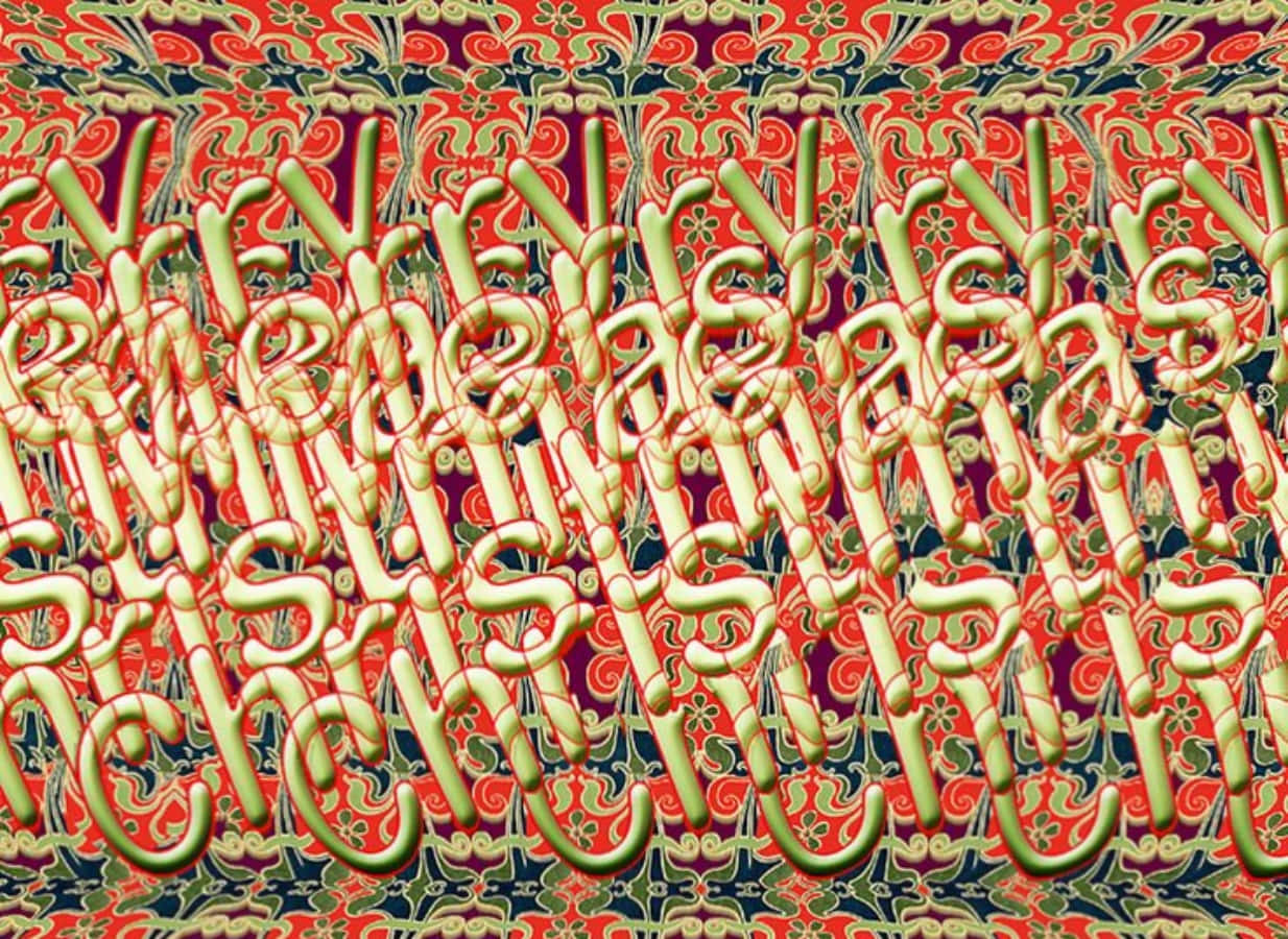 Merry Christmas Magic Eye 3d Stereogram Picture