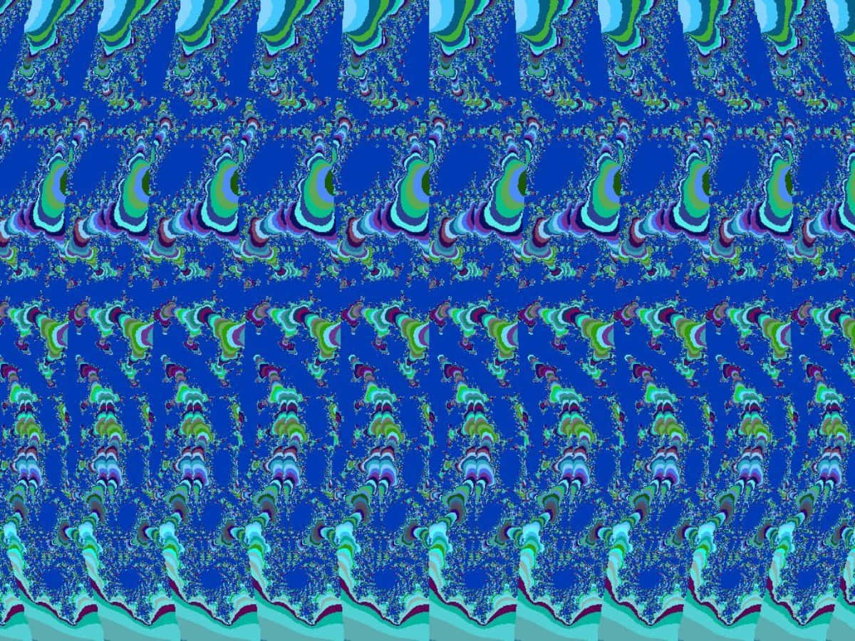 Psychedelic Pattern Magic Eye 3d Stereogram Picture
