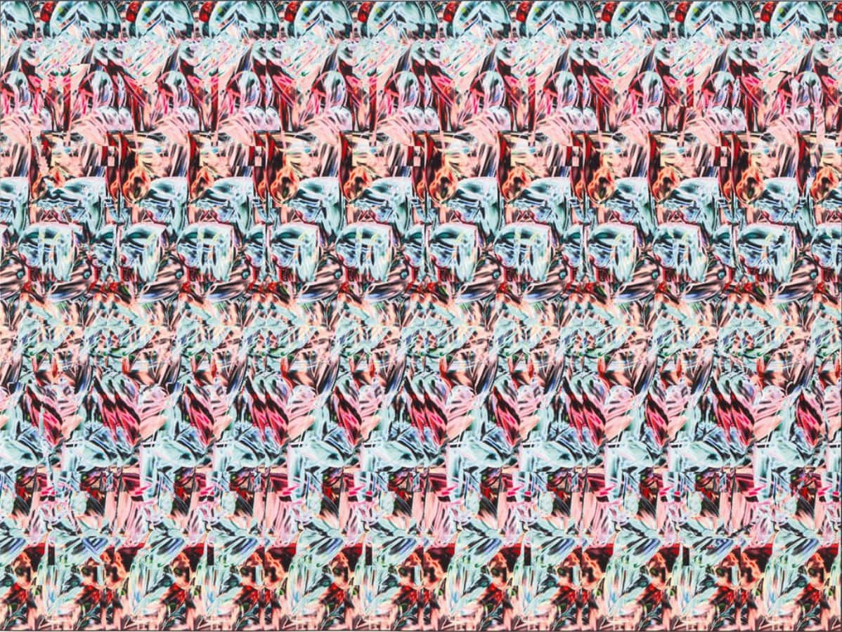 Pastelmönstermagic Eye 3d-stereogrambild