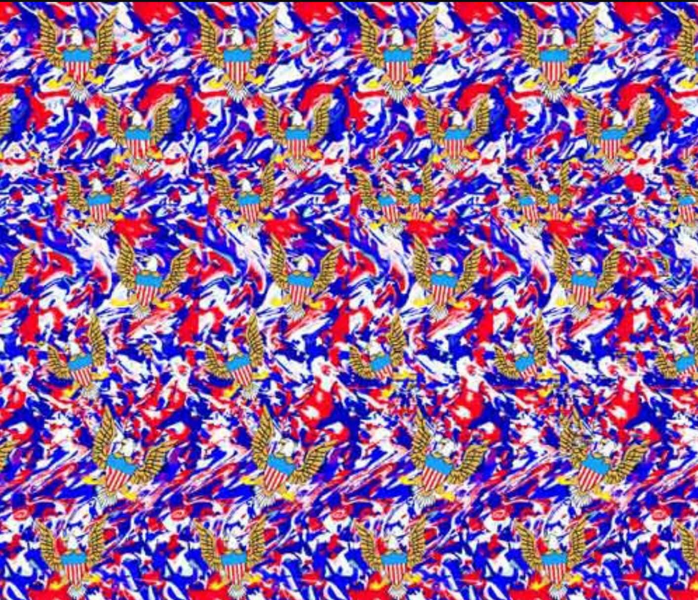 Swirls Pattern Magic Eye 3D Stereogram Picture