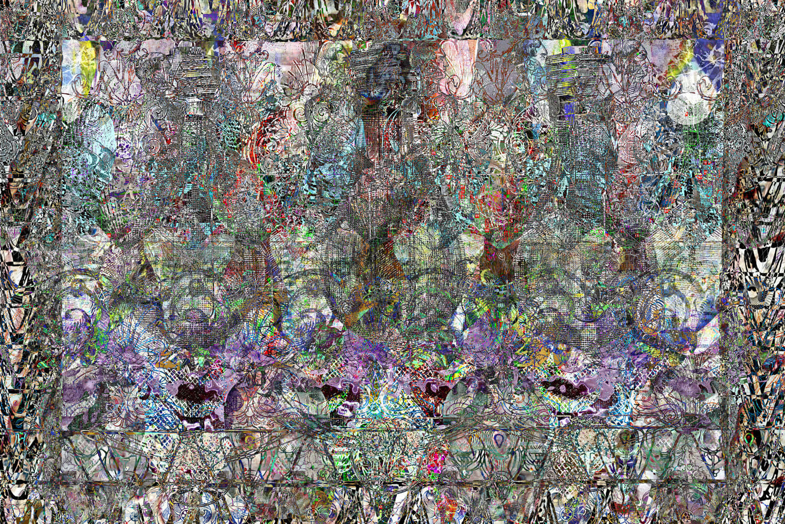 Einbuntes Abstraktes Gemälde Mit Vielen Verschiedenen Farben. Wallpaper