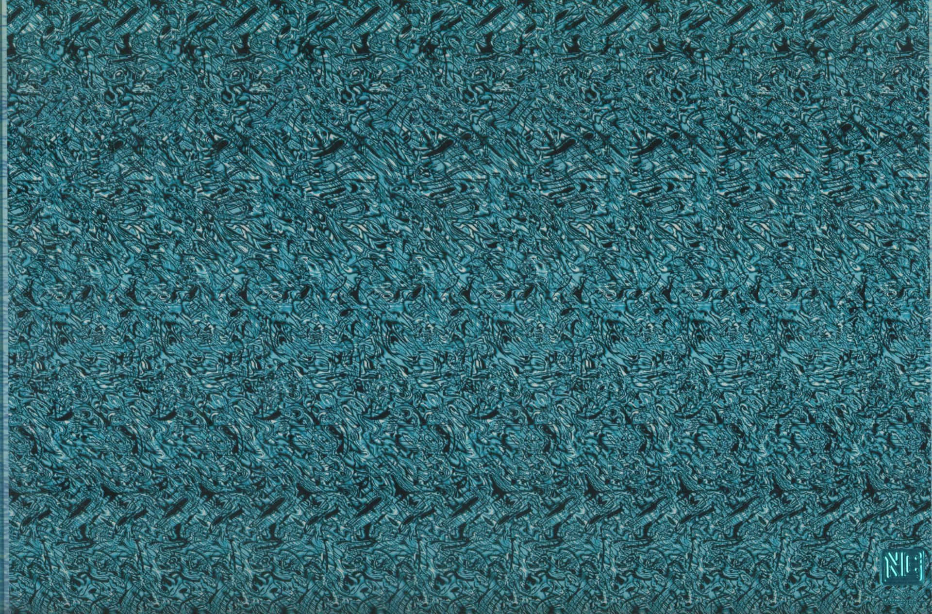 A Teal Colored Scarf With A Pattern Wallpaper