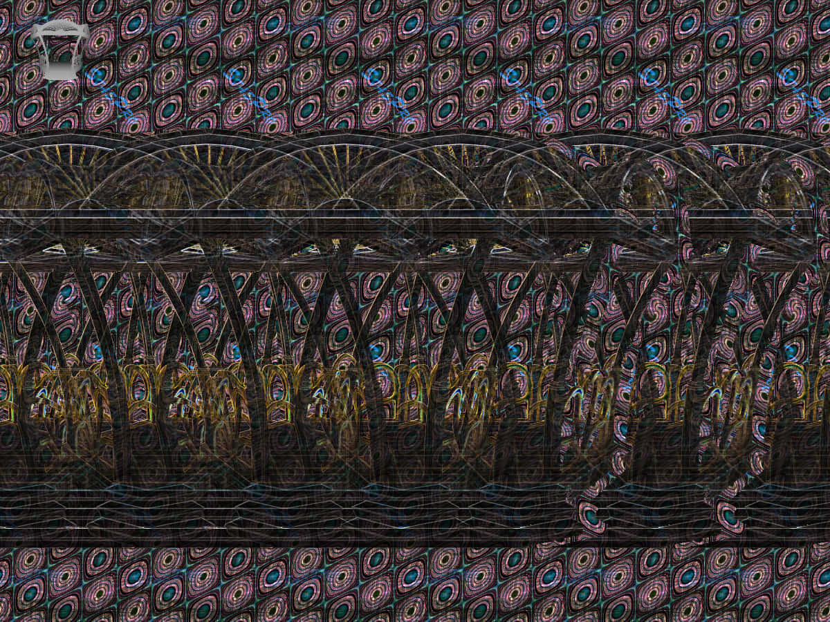 A Psychedelic Image Of A Bridge