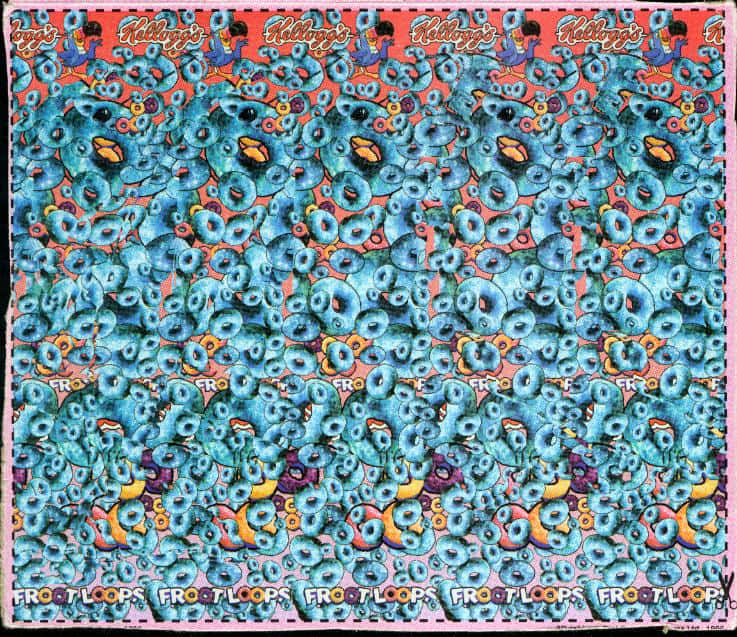 Einblauer Und Orangefarbener Schal Mit Einem Bunten Muster Wallpaper