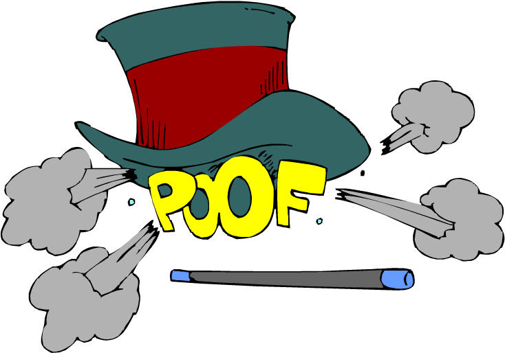 Magic Hat Poof Clipart PNG
