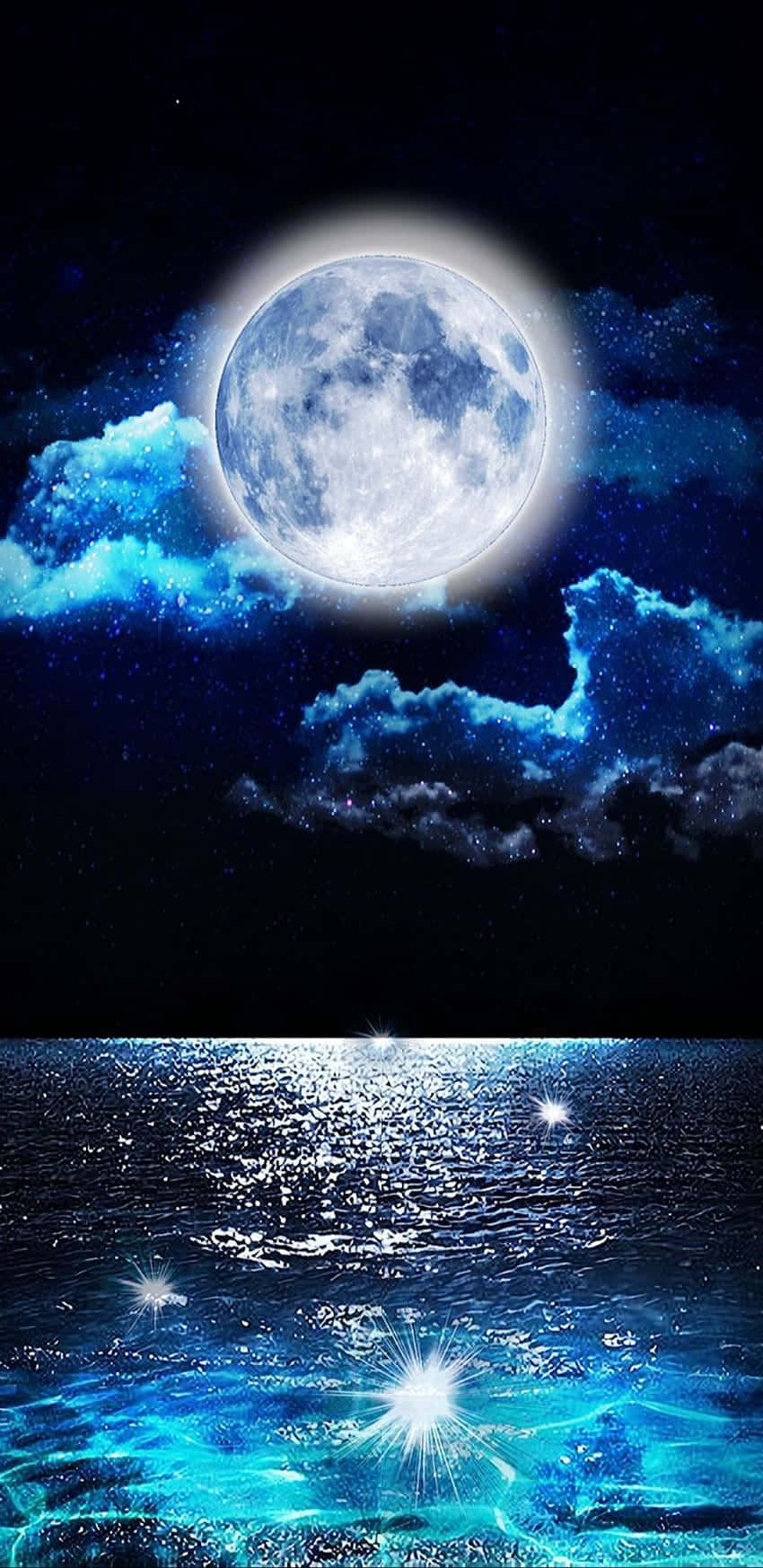 Bright and beautifulMagic Moon Wallpaper