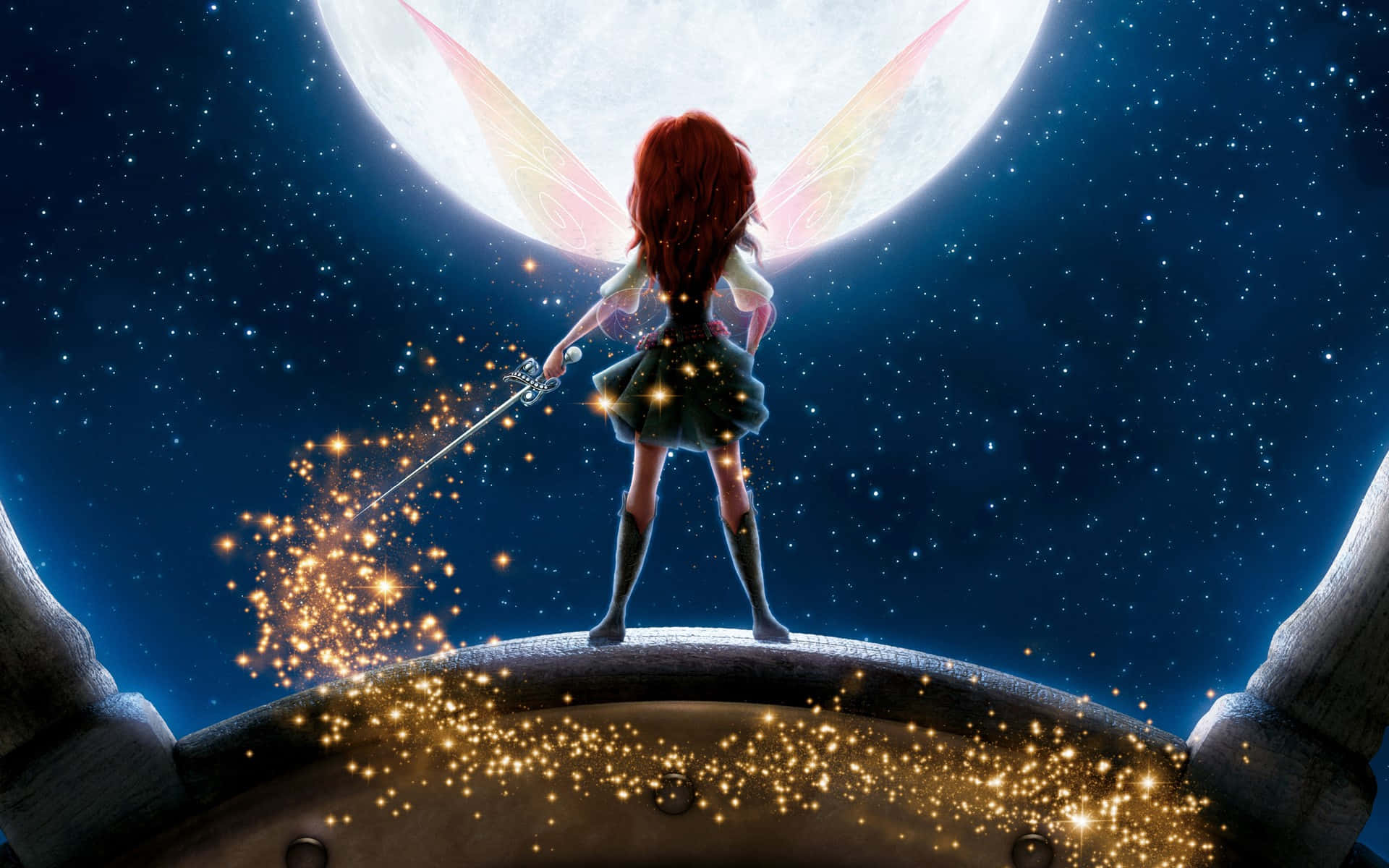 "Glowing in the Night Sky, the Magic Moon" Wallpaper