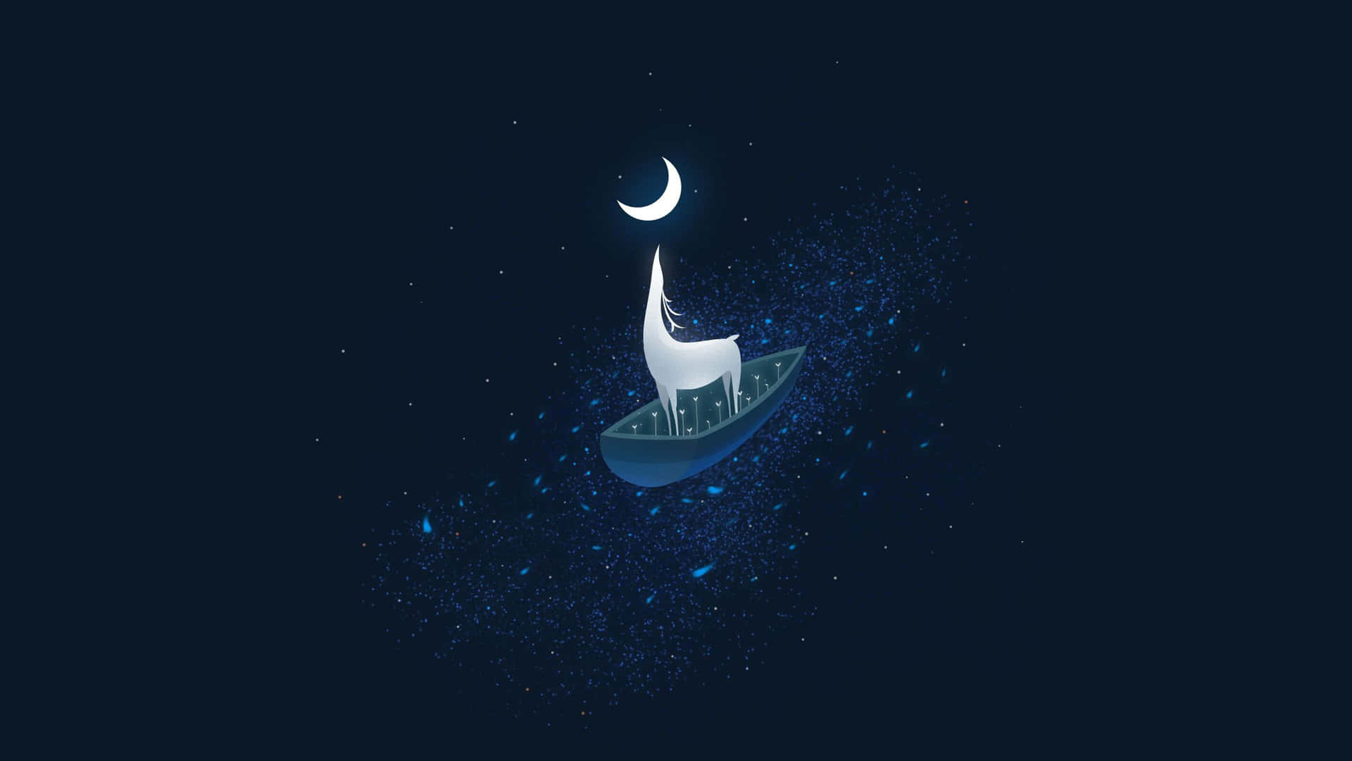 "A magical night under the dazzling moon" Wallpaper
