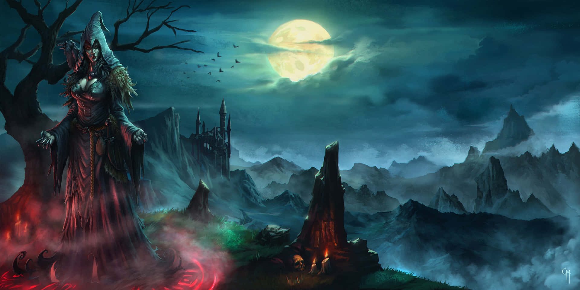 Experience Mystical Beauty Under The Magic Moon Wallpaper