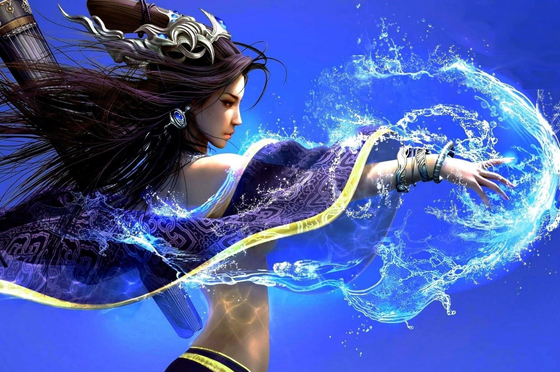 Mystical Magic Spell in Action Wallpaper