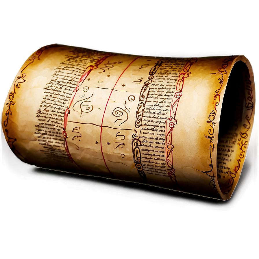 Magic Spell Scroll Paper Png 97 PNG