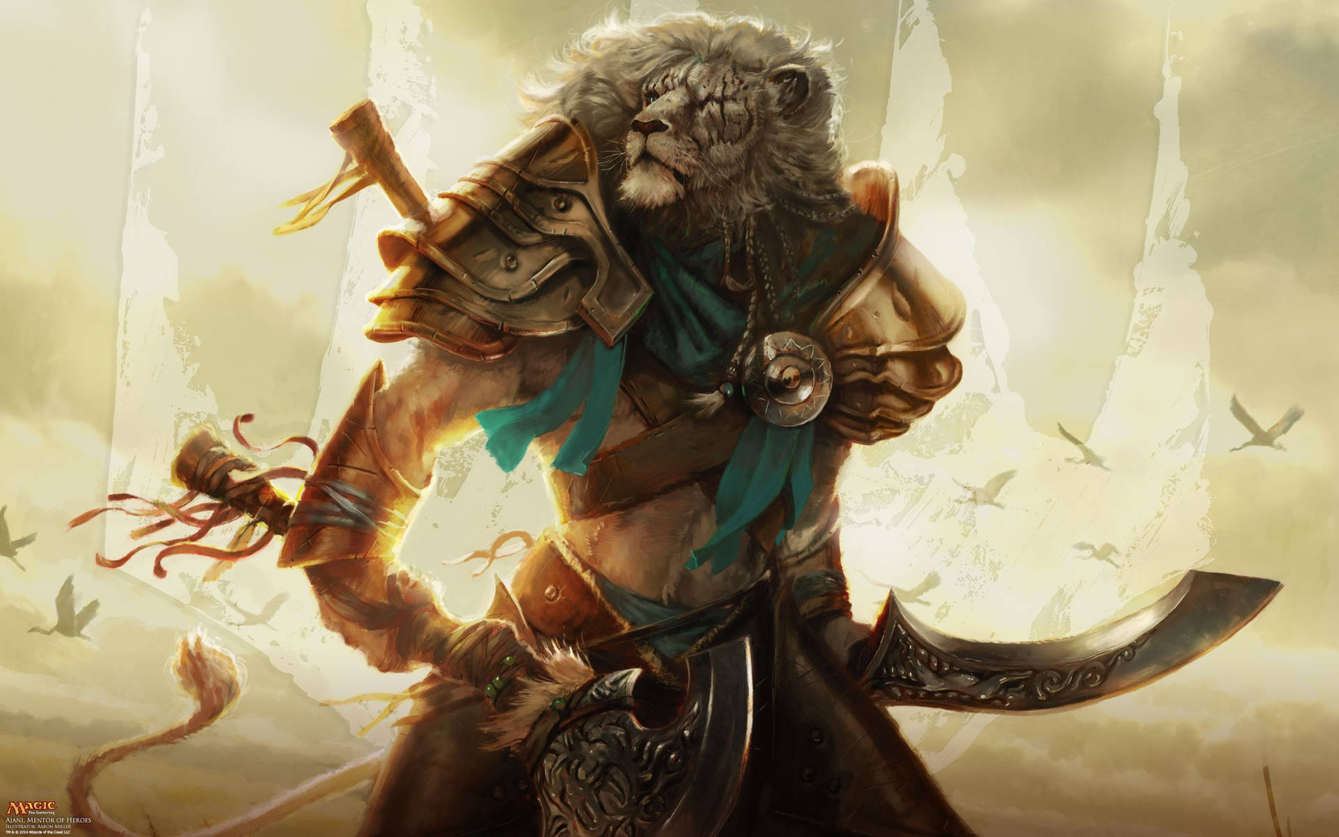 Magic The Gathering Ajani Mentor Of Heroes Background