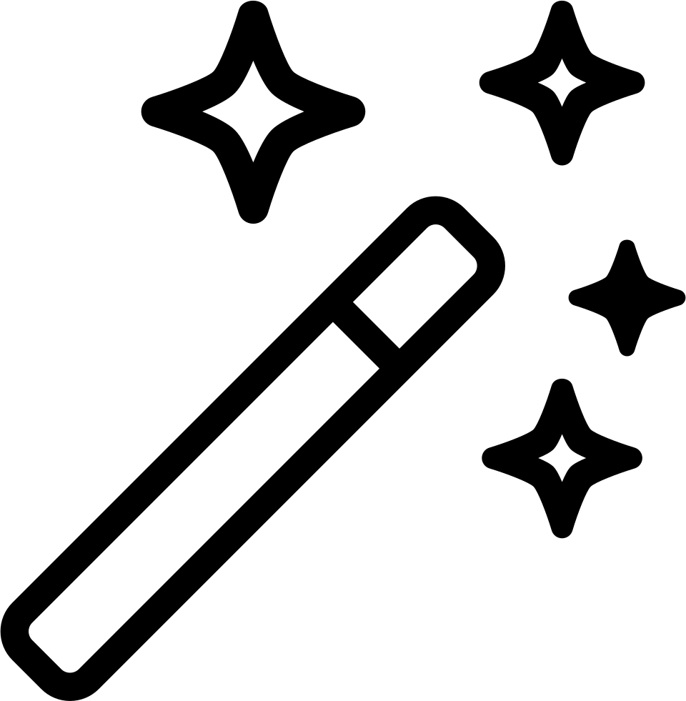 Magic Wand Sparkles Icon PNG