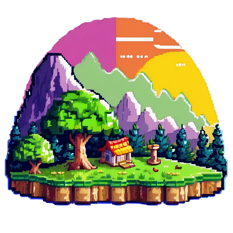 Magical 16 Bit Game Worlds Png 06252024 PNG