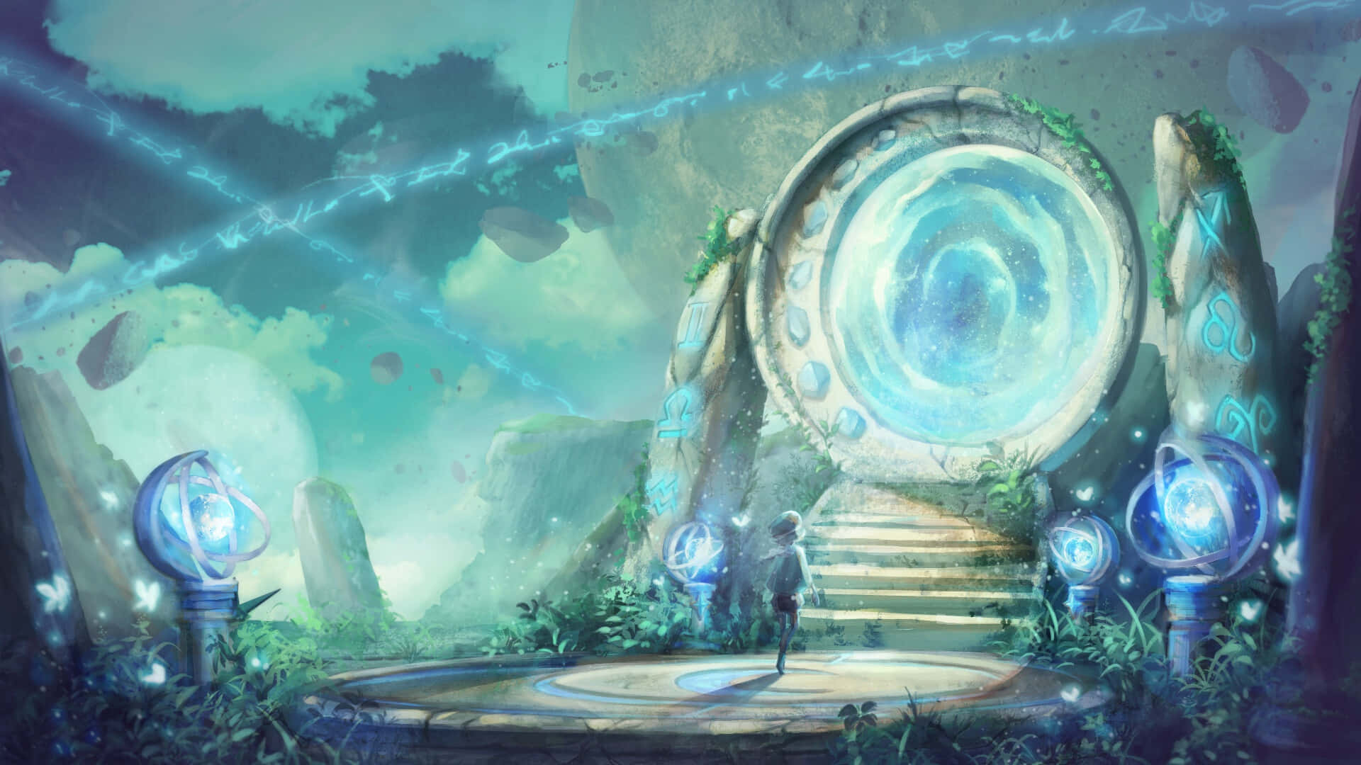 Magischerhintergrund Blauer Portal