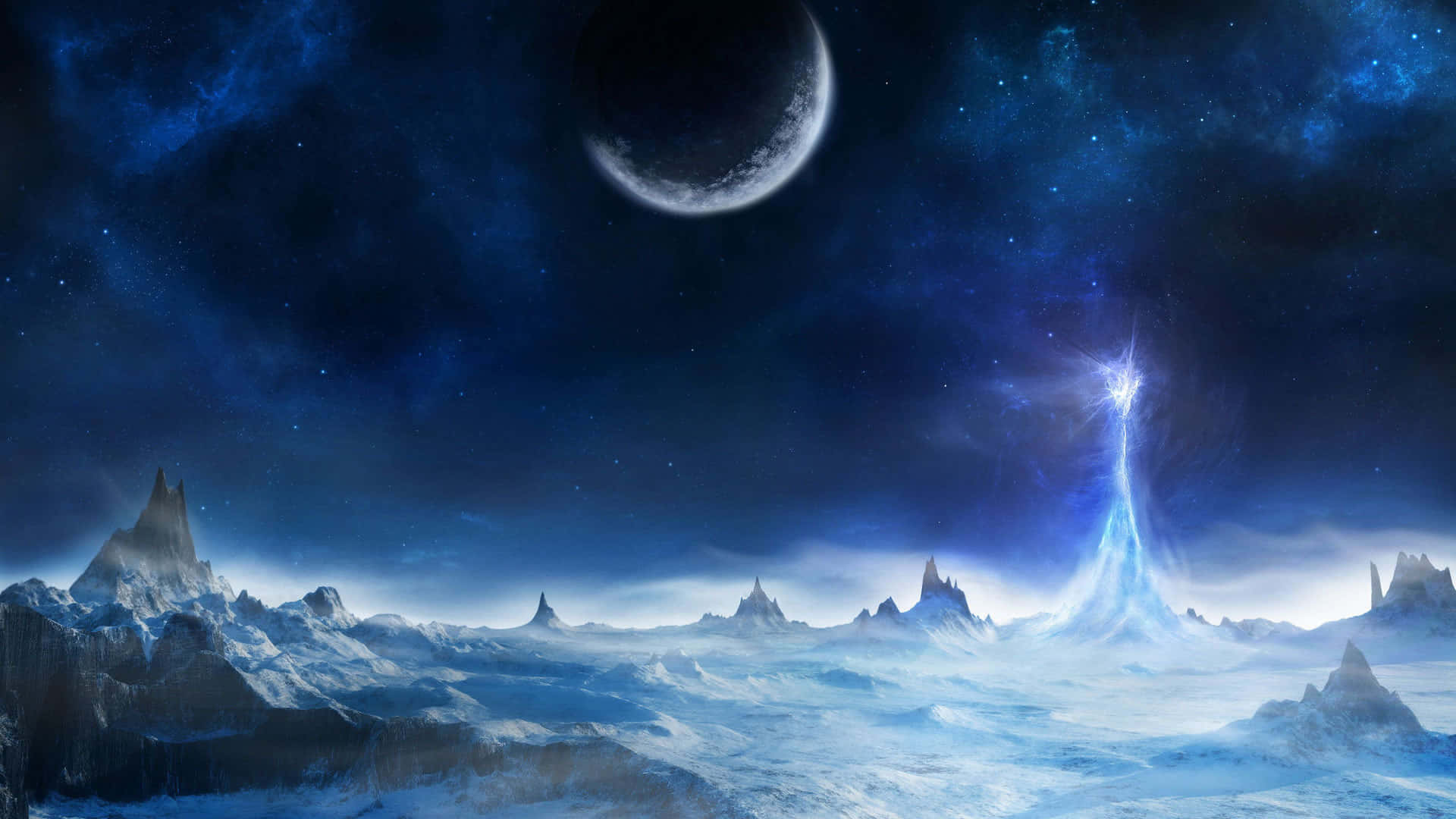 Magical Background Crescent Moon Background