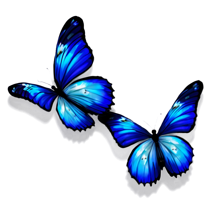 Magical Blue Butterflies Png 06132024 PNG