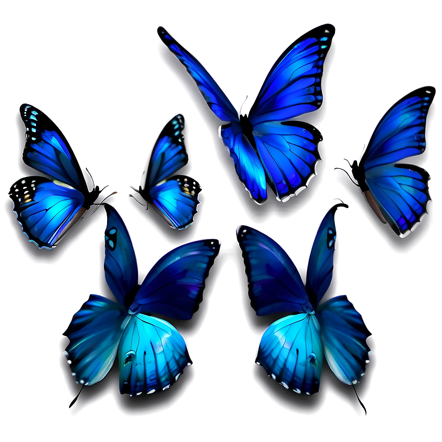 Magical Blue Butterflies Png 99 PNG