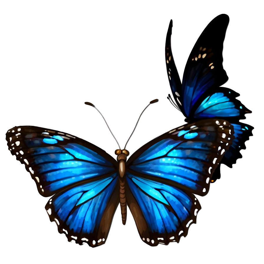 Download Magical Blue Butterfly Png Adt86 | Wallpapers.com