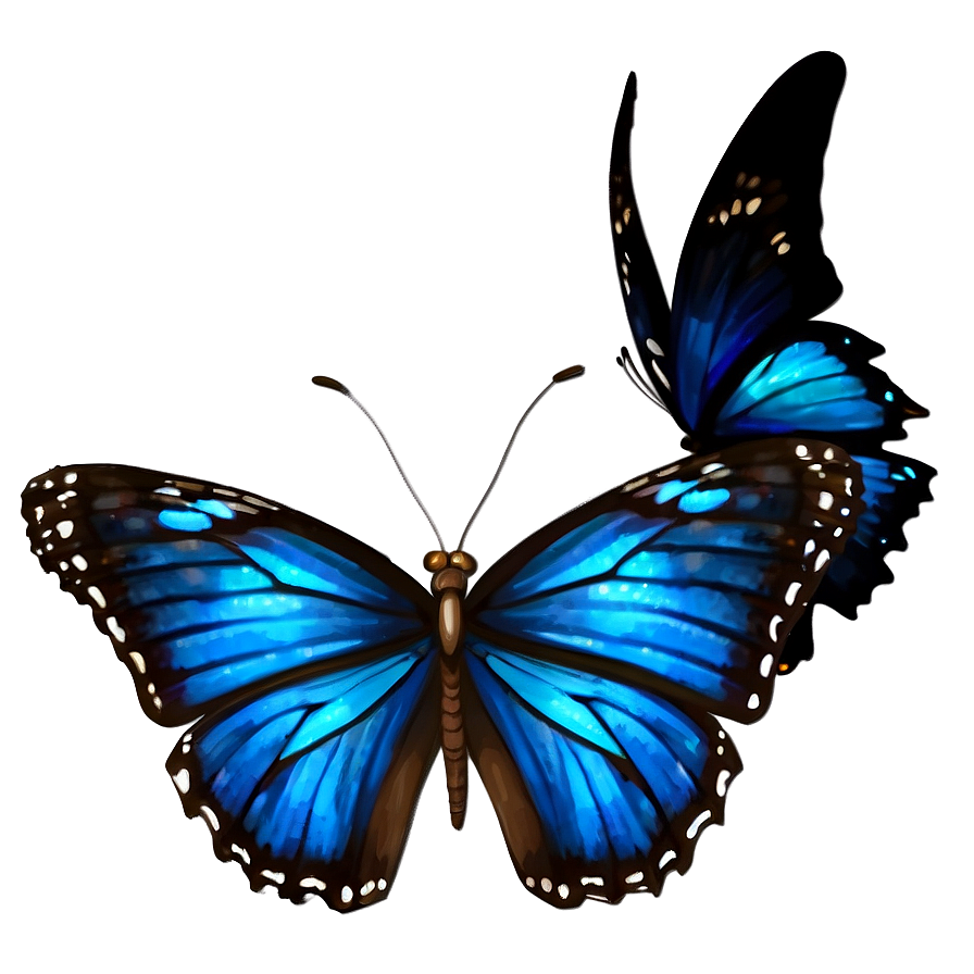 Magical Blue Butterfly Png Adt86 PNG