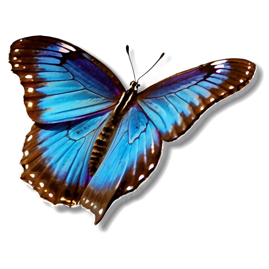 Magical Blue Butterfly Png Elq90 PNG