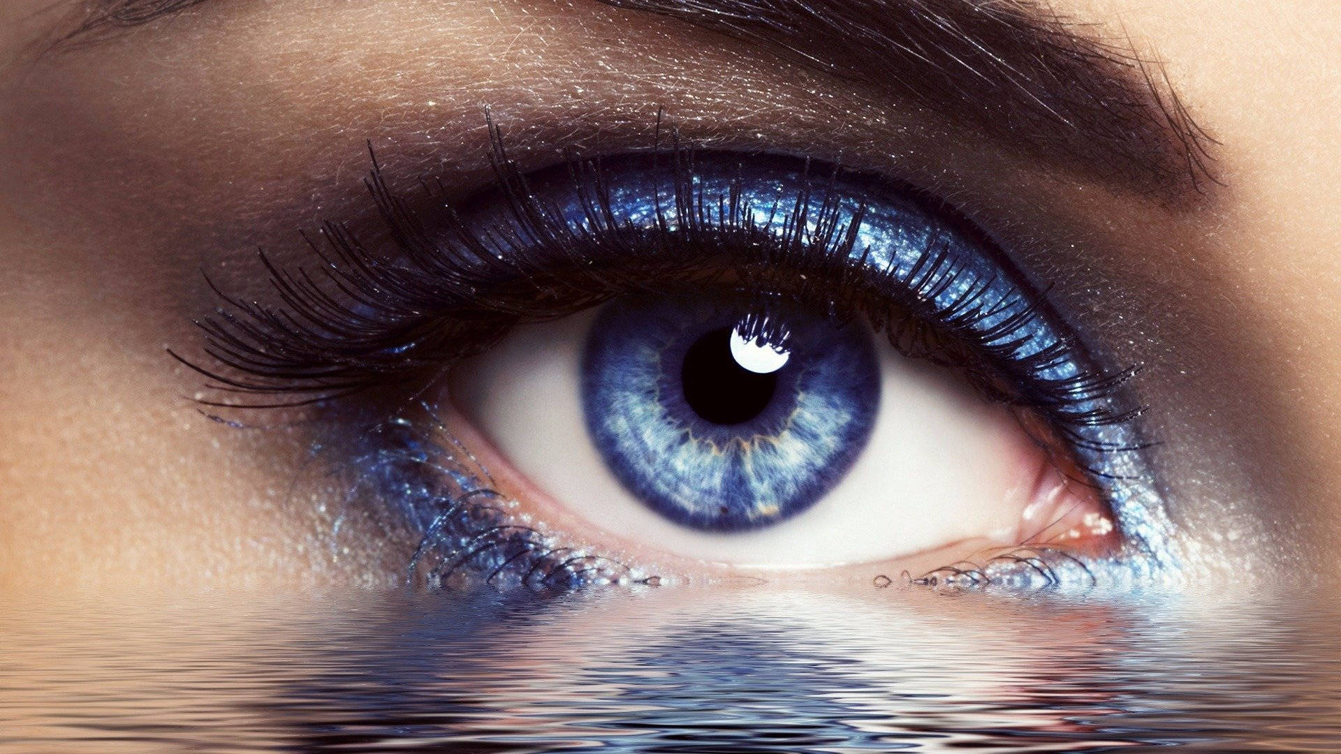 Magical Blue Sad Eyes Wallpaper