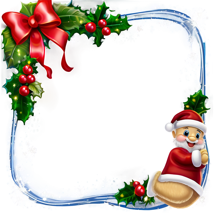 Magical Christmas Frame Png 05252024 PNG