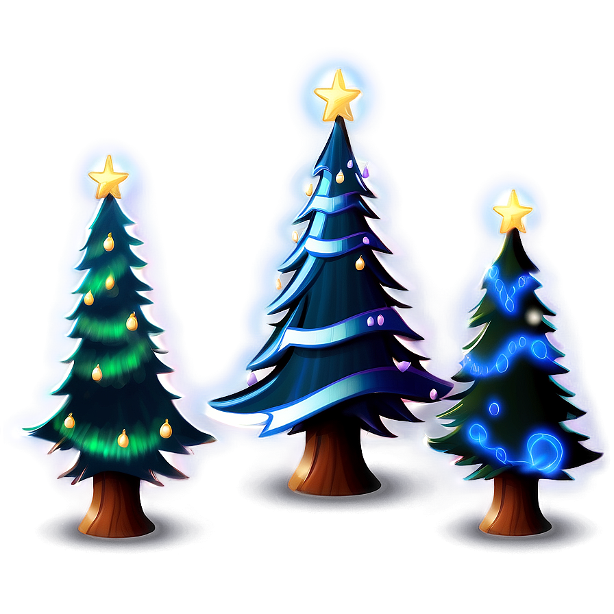 Magical Christmas Tree Drawing Png Eqs34 PNG