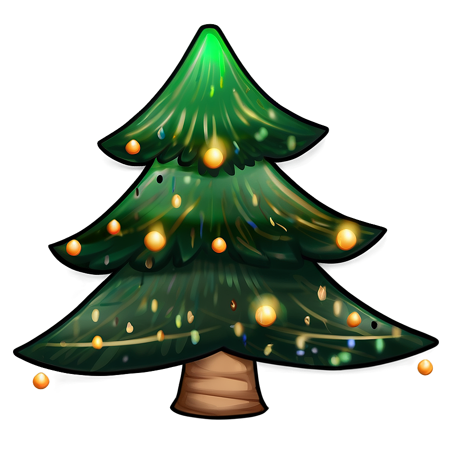 Magical Christmas Tree Drawing Png Twk PNG