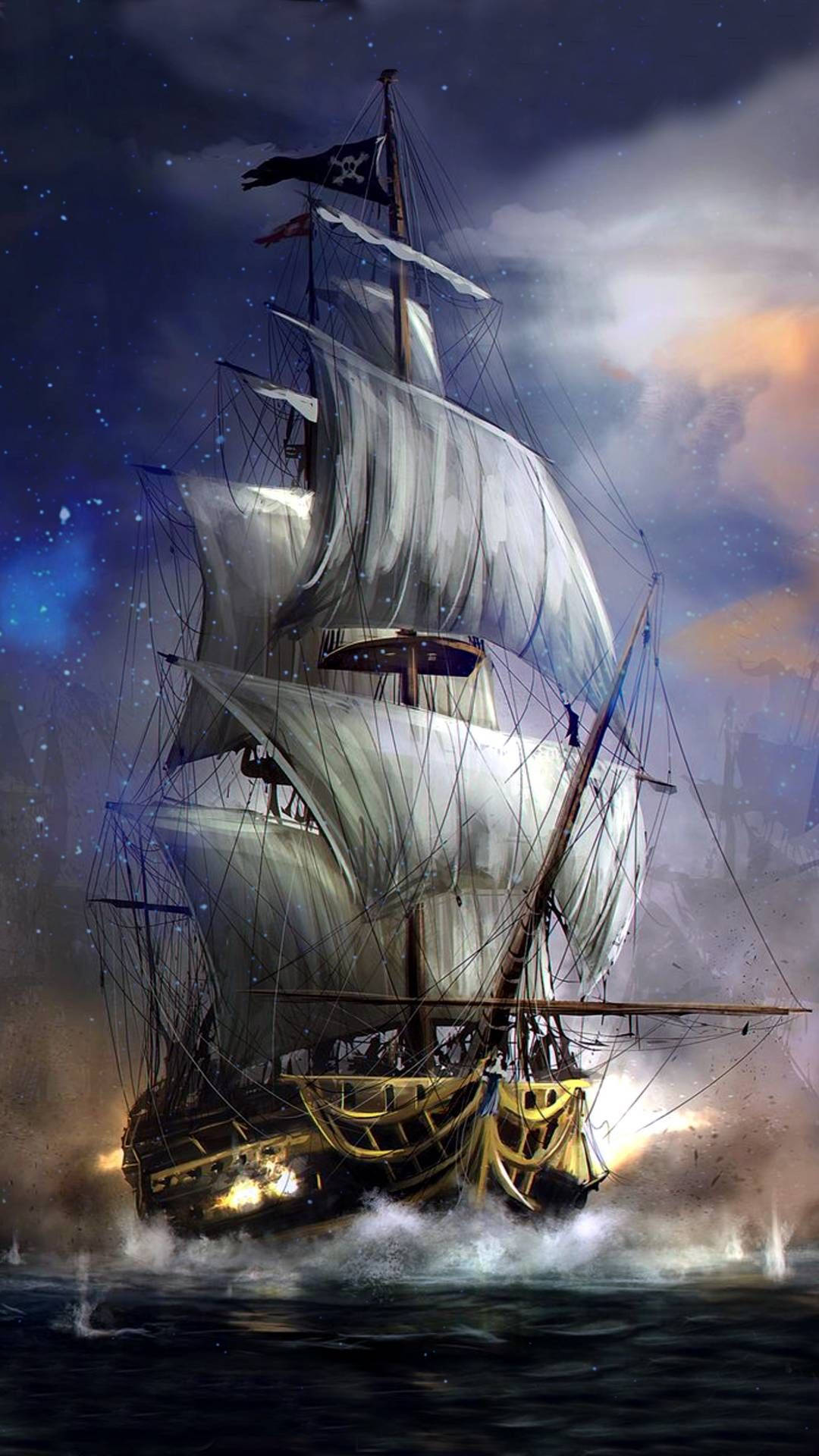 Magical Fantasy Ship Wallpaper