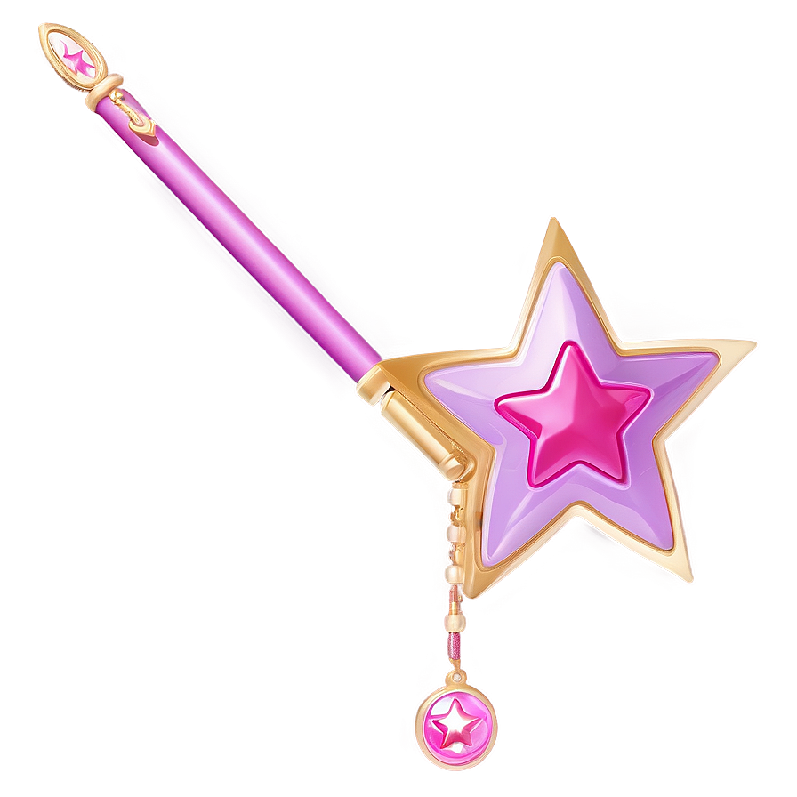 Magical Girl Star Wand Png 06132024 PNG