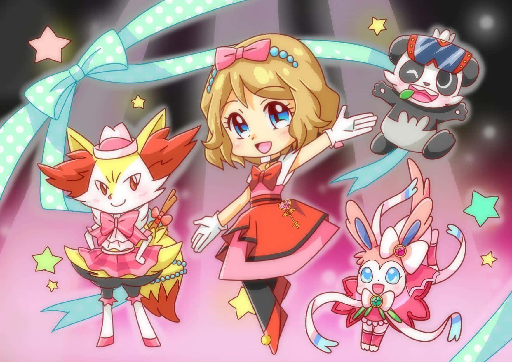 Magical Girlsand Pokemon Friends.jpg Wallpaper