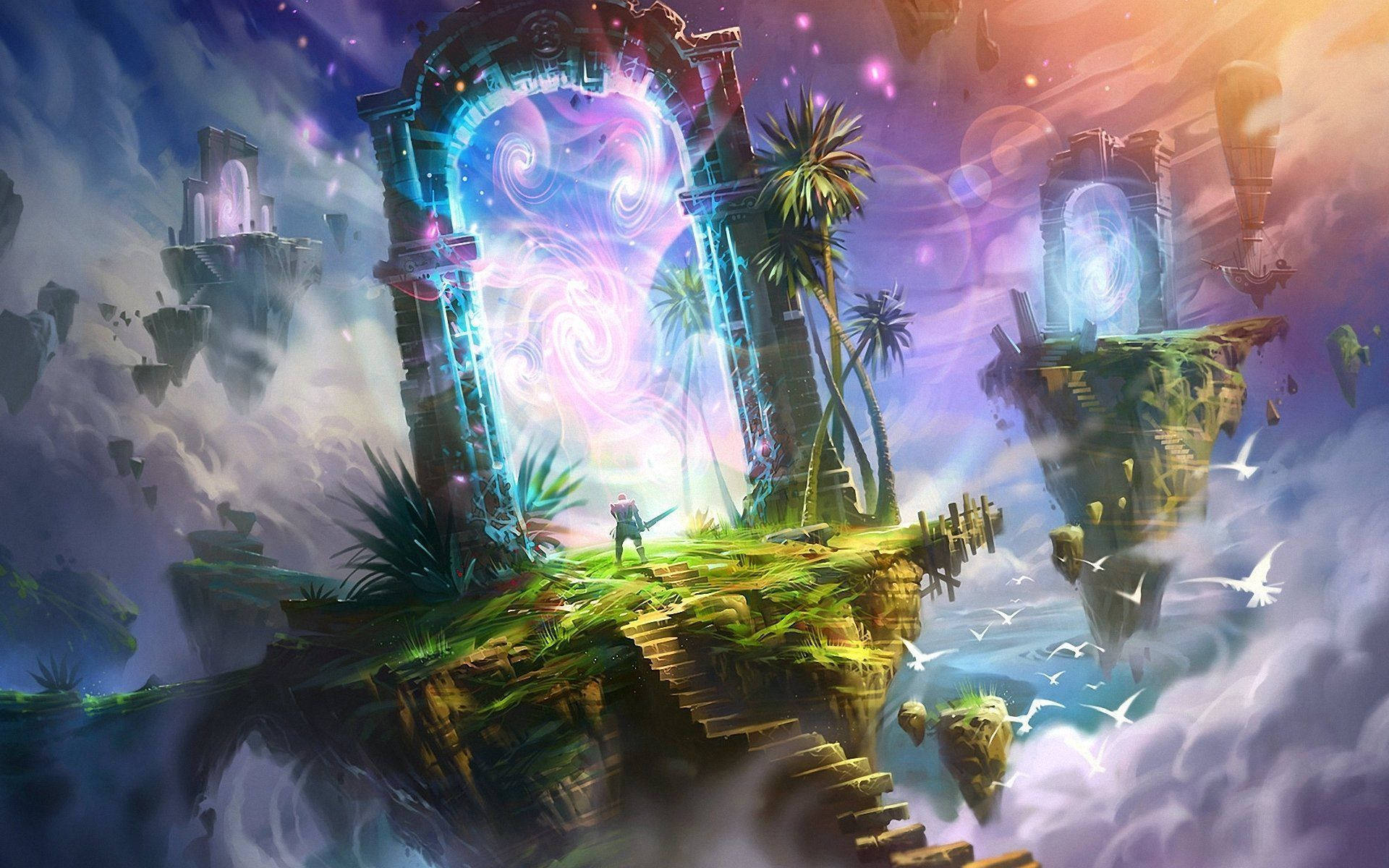 Magical Heaven Portal Background