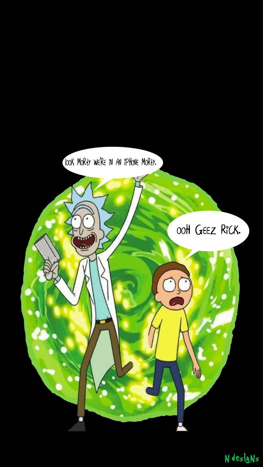 Magical Portal Rick And Morty Iphone Wallpaper