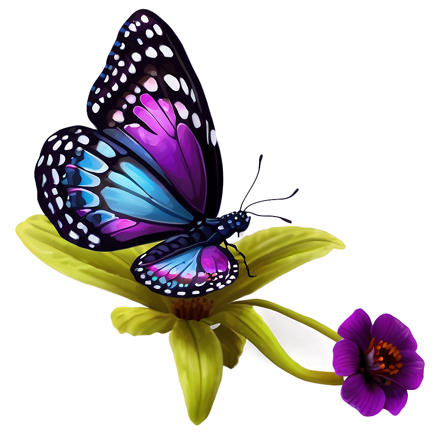 Magical Purple Butterfly Png 8 PNG