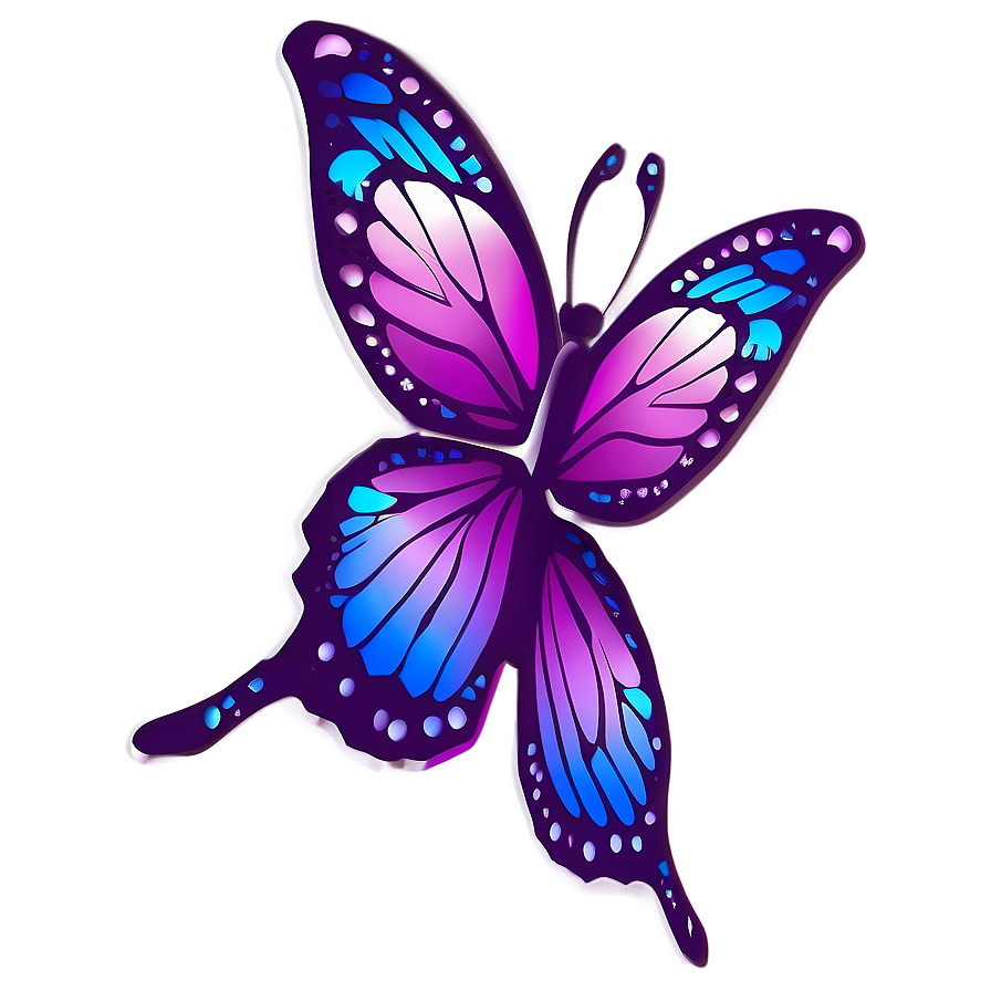 Magical Purple Butterfly Png Lmv40 PNG