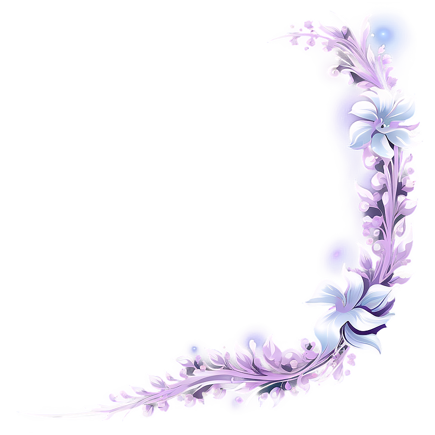 Magical Purple Unicorn Border Png Cmj67 PNG