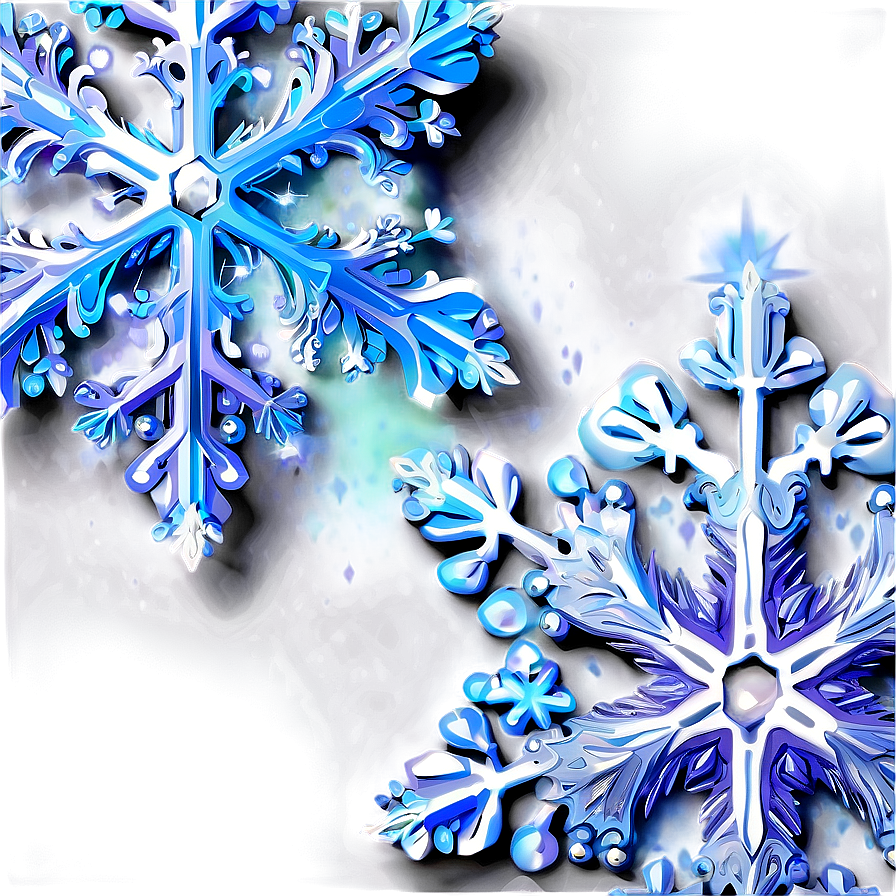 Magical Snowflakes Close-up Png Bkh98 PNG