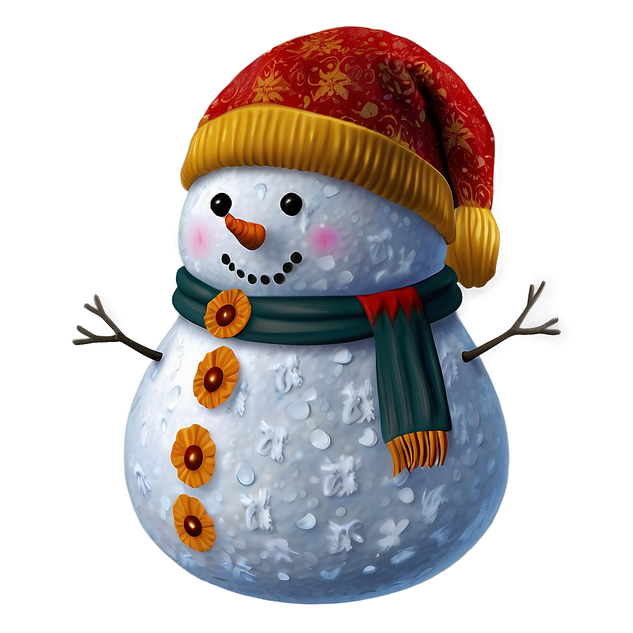 Magical Snowman At Night Png Gdg21 PNG