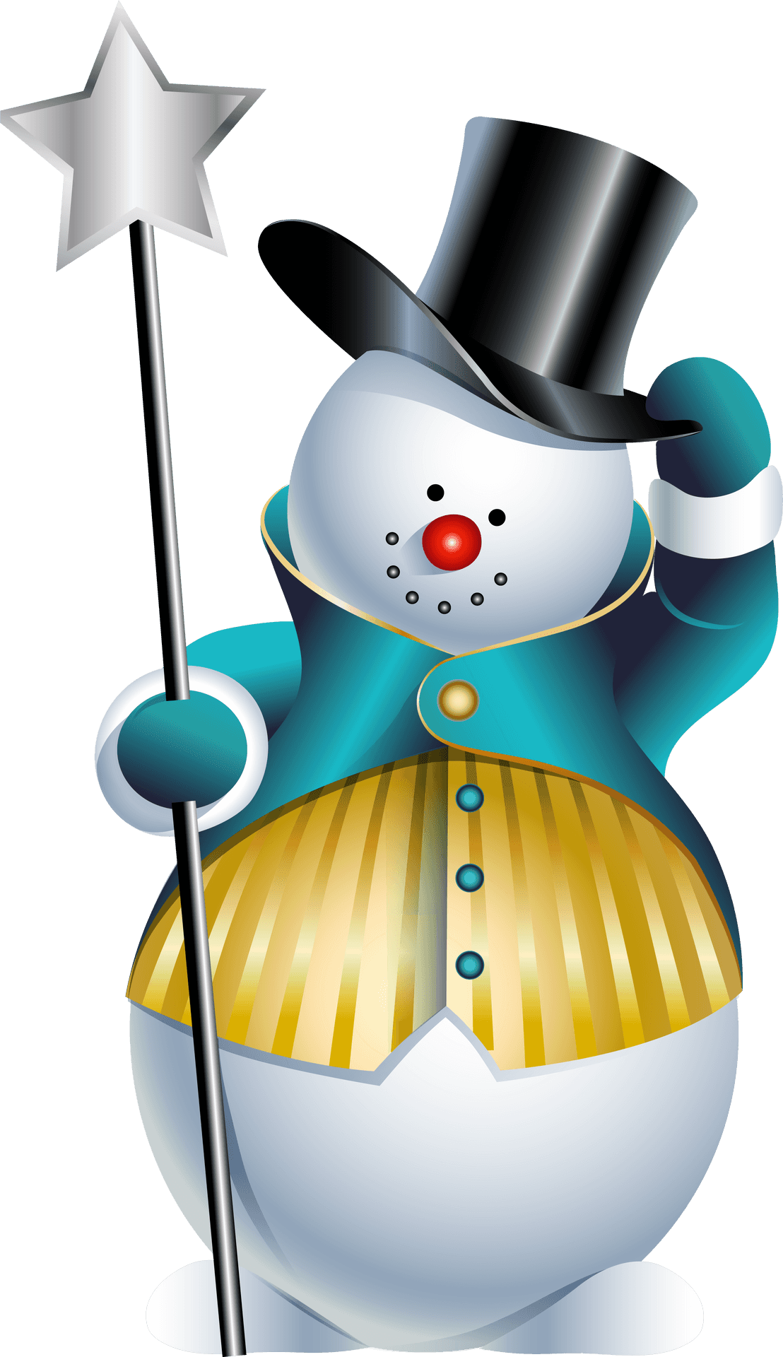 Magical Snowman Clipart PNG