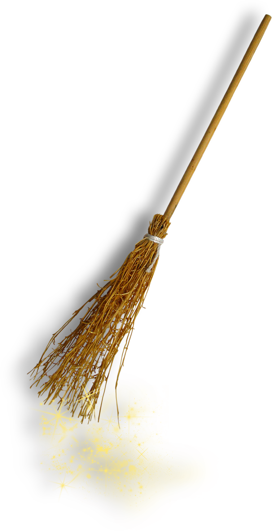 Magical Sparkling Broom Illustration PNG