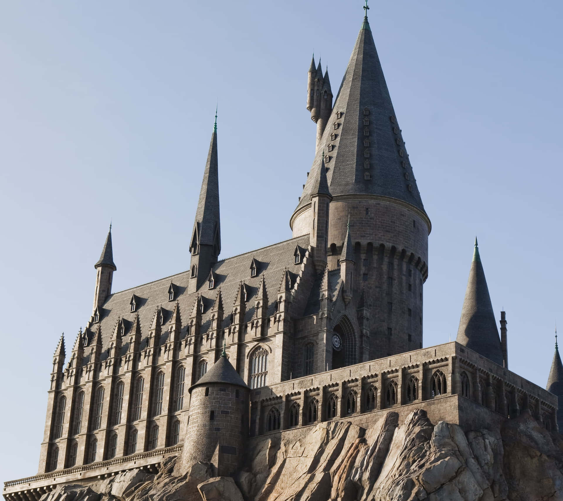 "magical Twilight Over Hogwarts Castle"