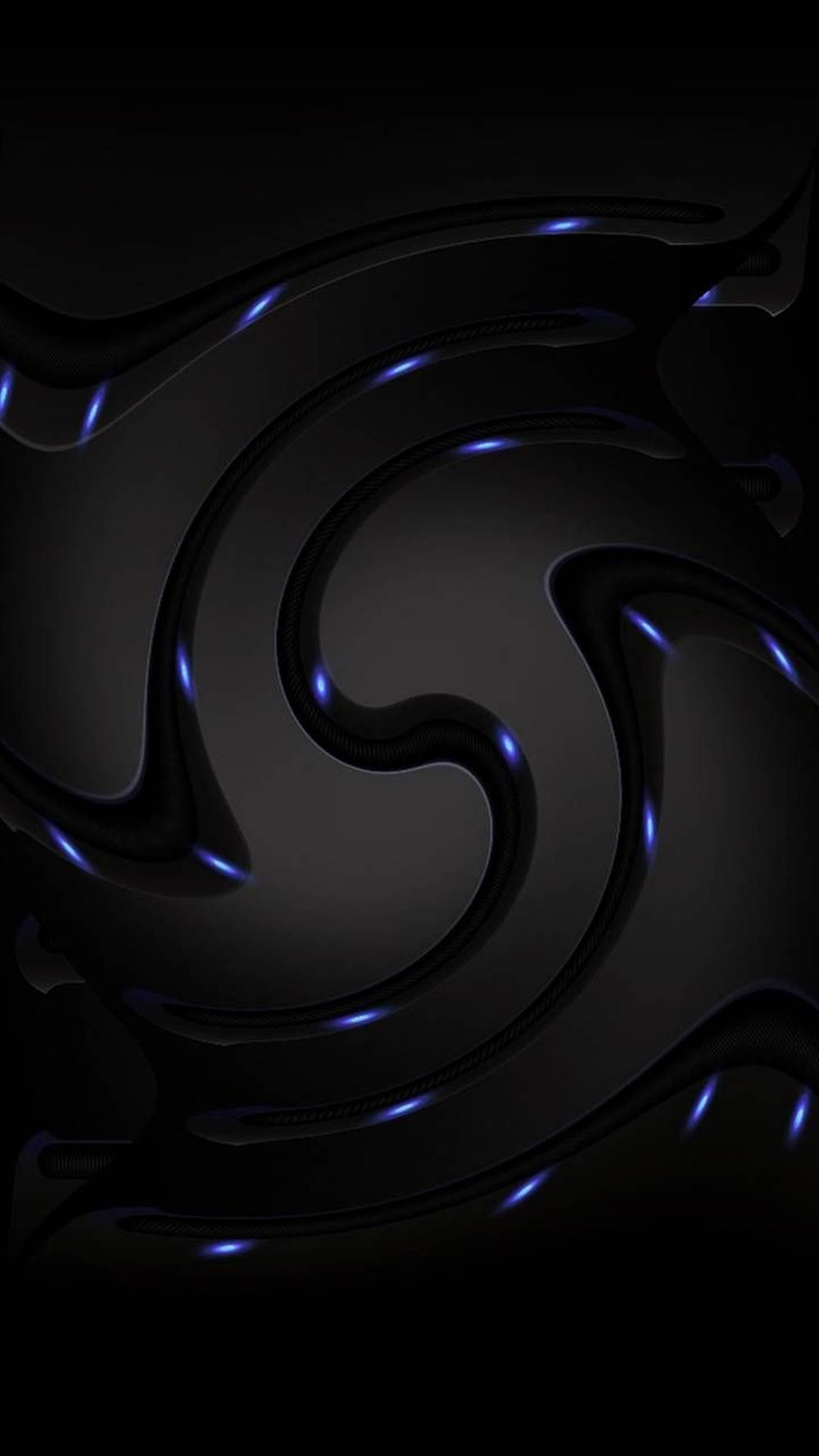 Magical Twirling Black 3D Wallpaper