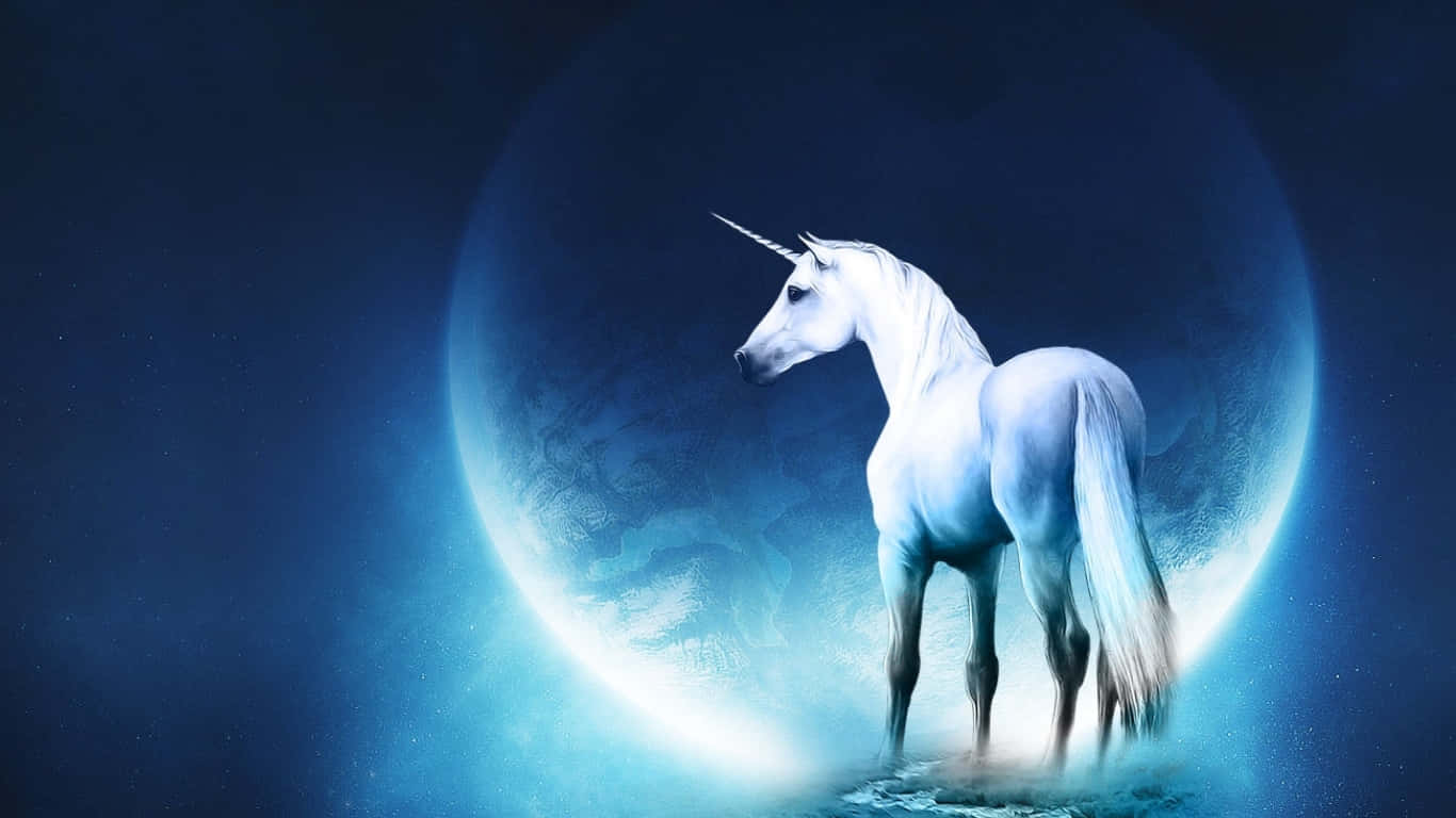 Magical Unicorn Moon Wallpaper