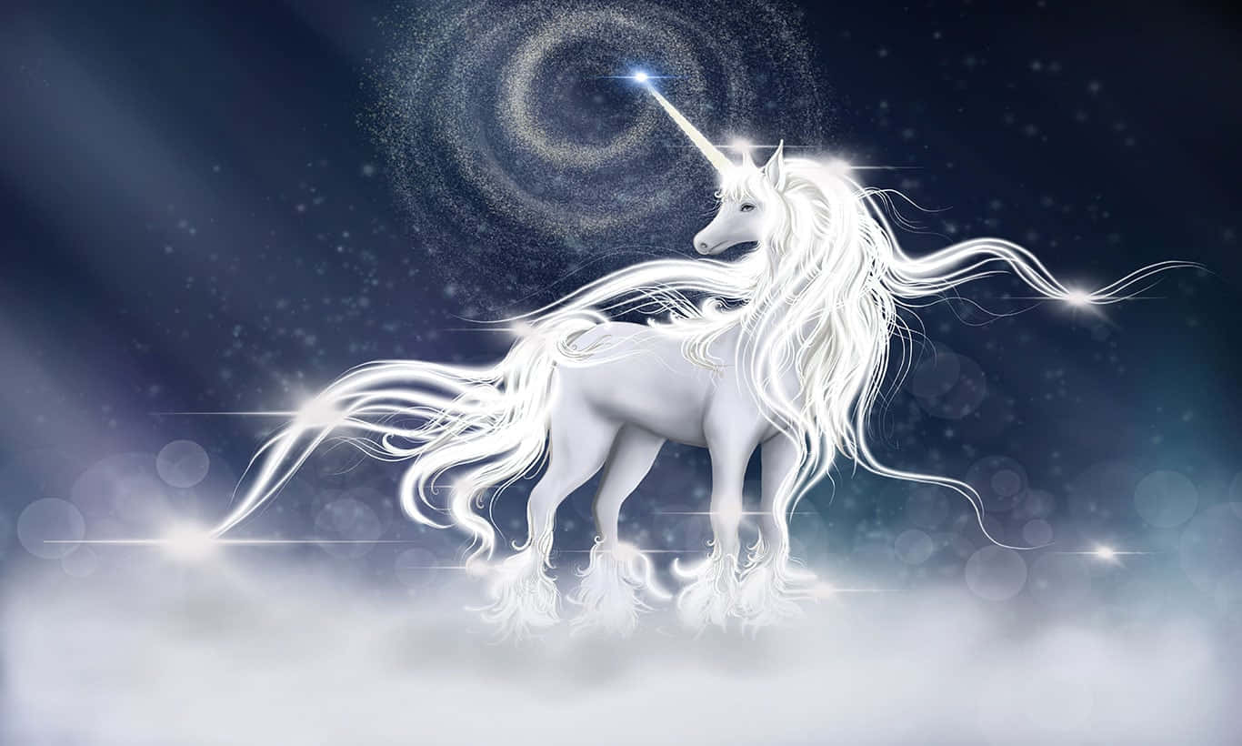Magical Unicorn Shining Horn Wallpaper